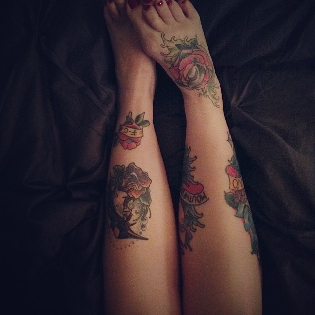 Gorgeous Charliesheena Sexy Feet Tattoos
