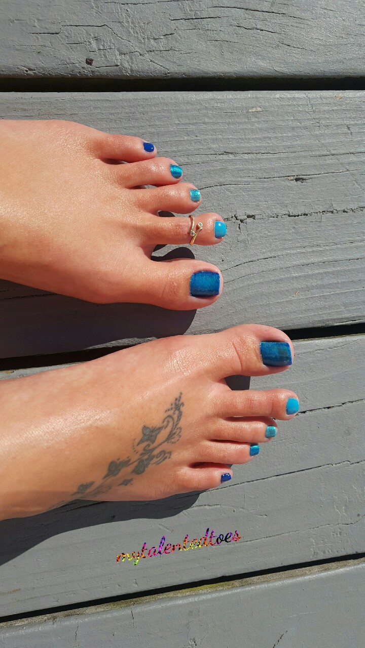 Mytalentedtoes Drying In The Sun Blue By Feet