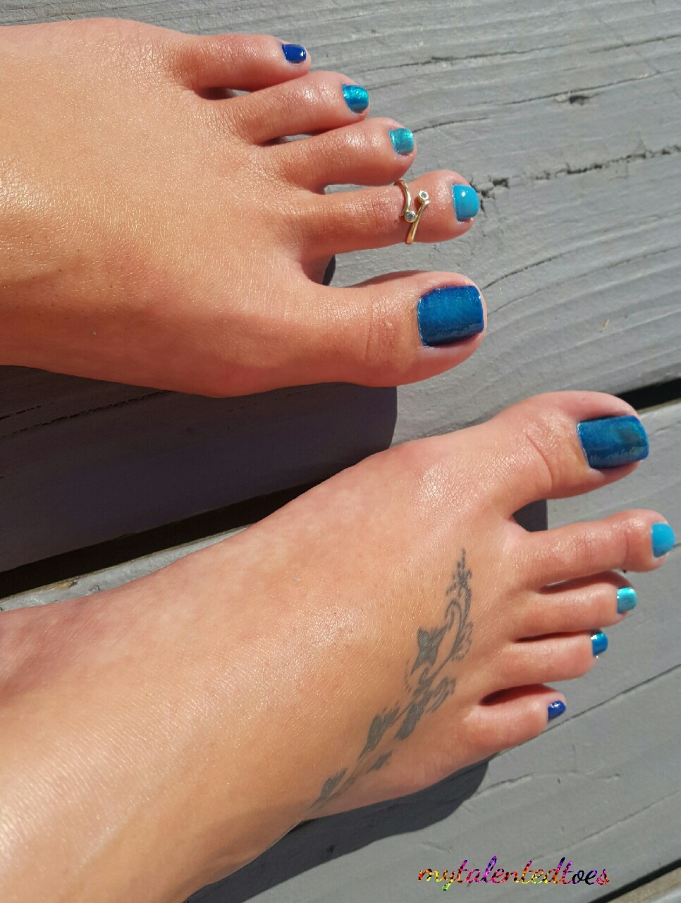 Mytalentedtoes Drying In The Sun Blue By Feet