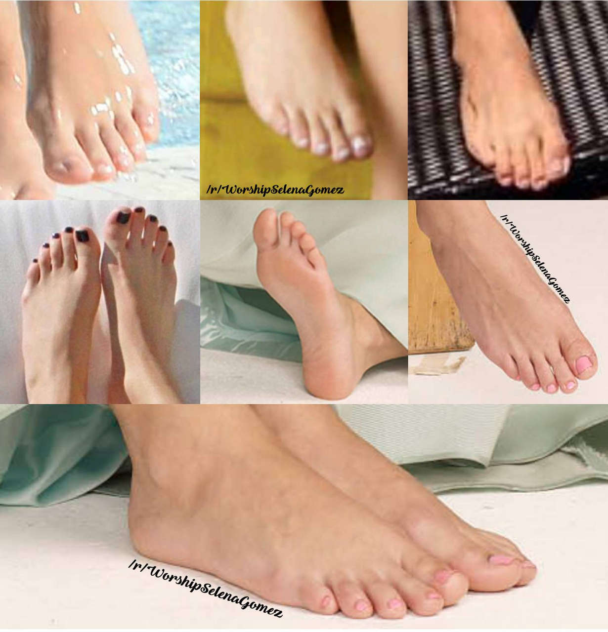 Selena Gomez Foot Collage Fee